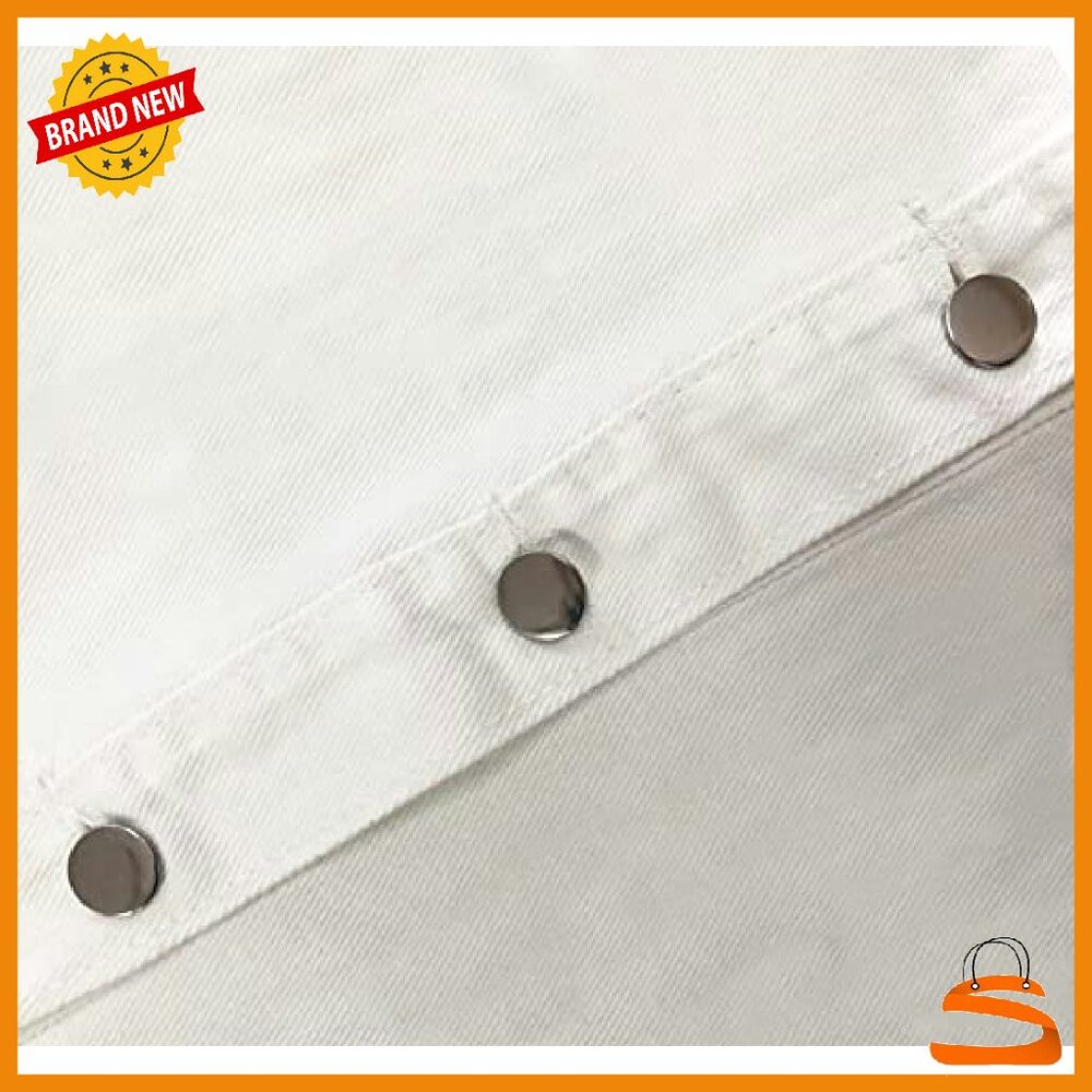 Long Sleeve Denim Trucker Jacket with Pockets, Women's Classic Coat - Picture 7 of 8